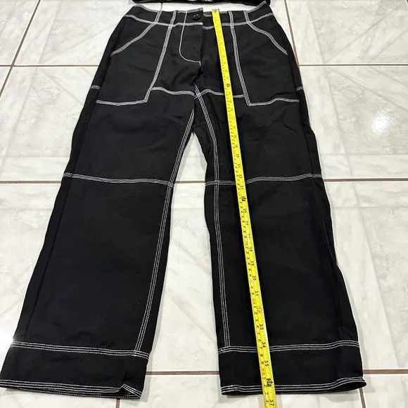 Nicole Miller Y2K Grunge 2 Piece Set Crop Top Size Large and Pants Size Small - Picture 5 of 14